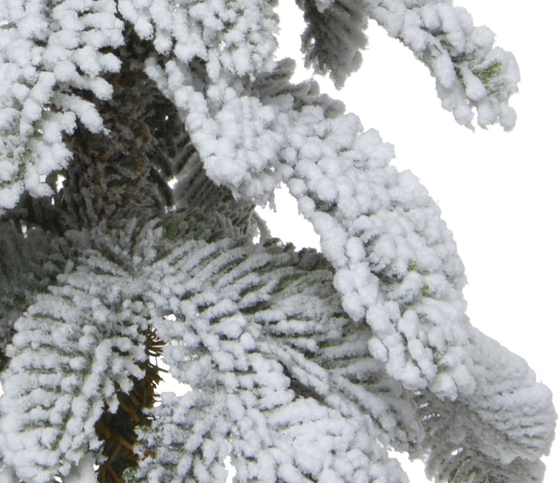 Alberello di Natale innevato, decorazione per interno Verde e Bianco - 3
