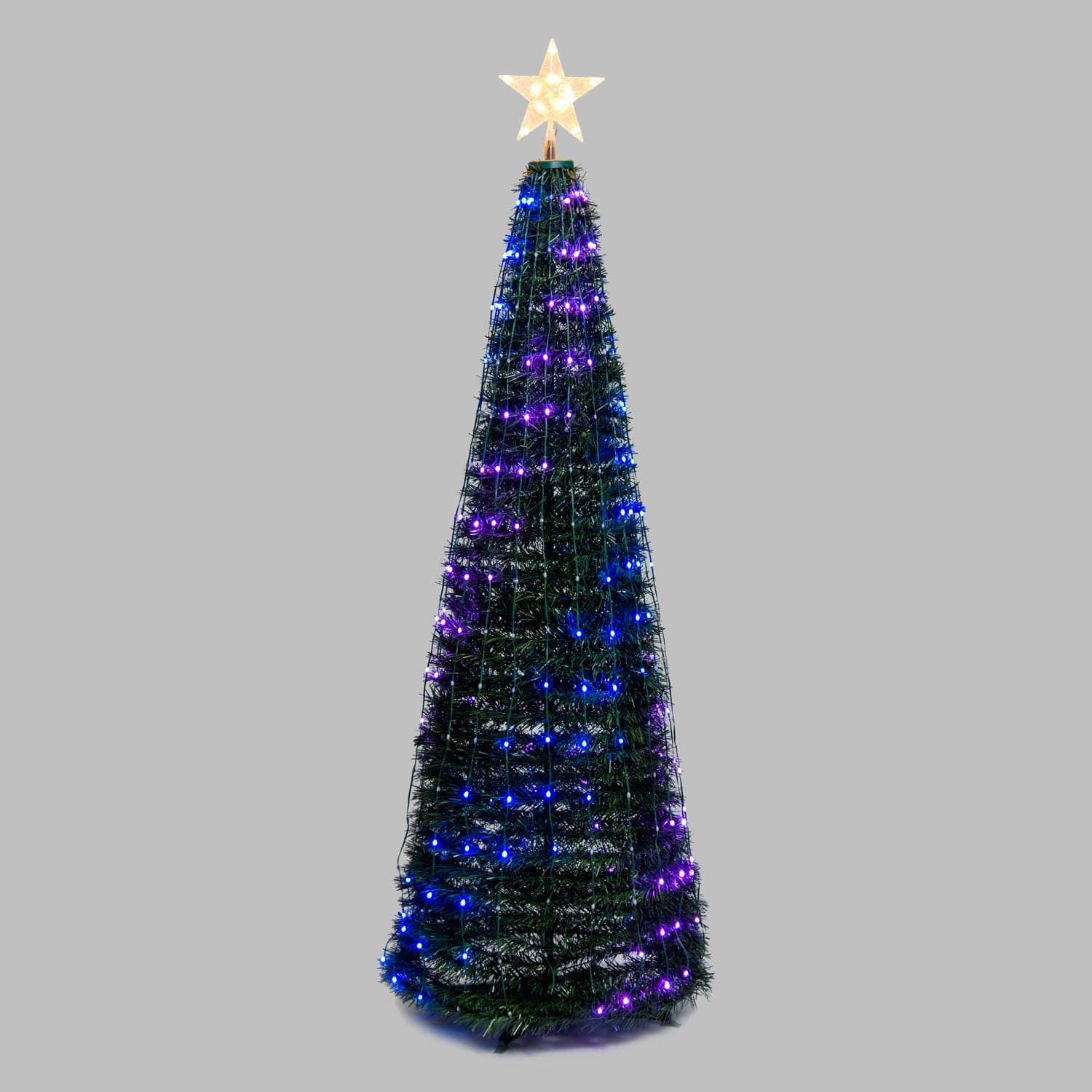Albero di Natale conico in PVC con gocce di luce pixel led per decorazioni natalizie - 20