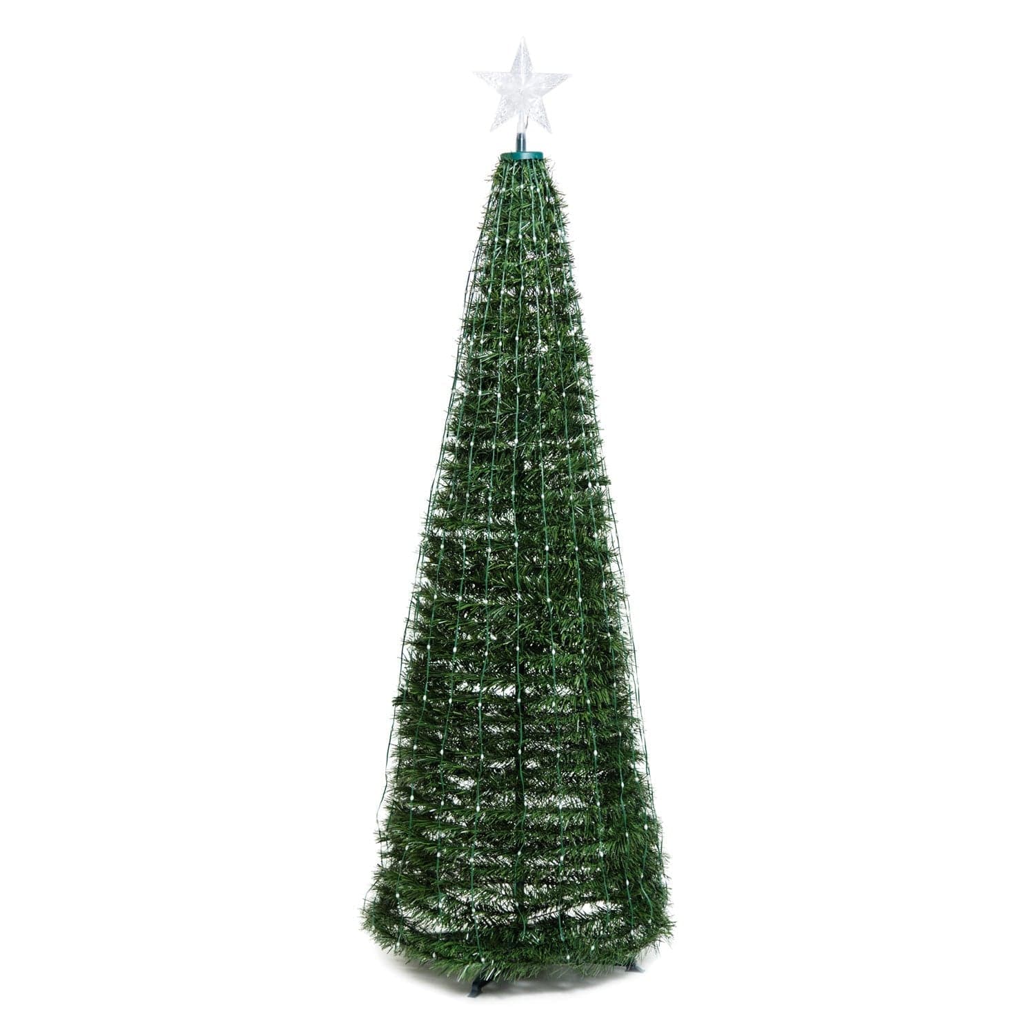 Albero di Natale conico in PVC con gocce di luce pixel led per decorazioni natalizie - 3
