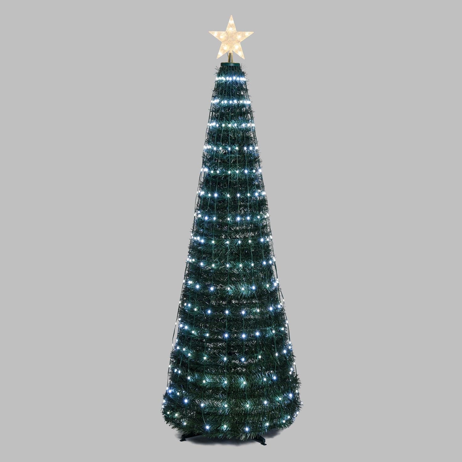 Albero di Natale conico in PVC con gocce di luce pixel led per decorazioni natalizie - 5
