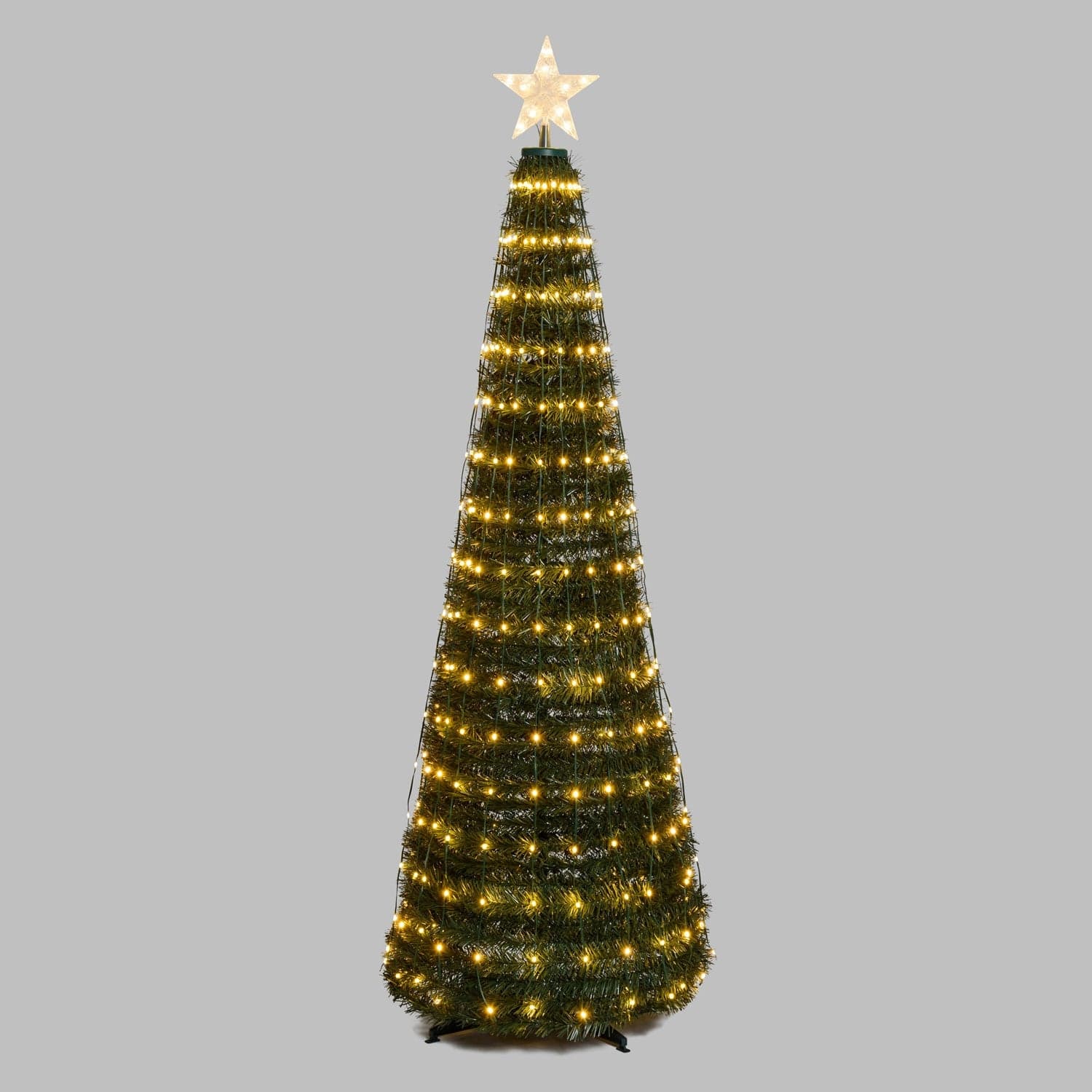 Albero di Natale conico in PVC con gocce di luce pixel led per decorazioni natalizie - 6