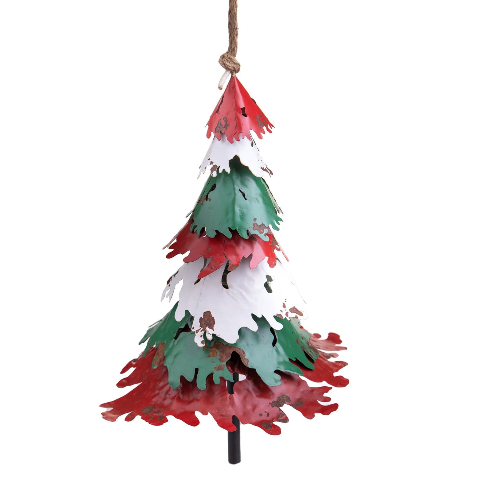 Albero di Natale pensile, campana in metallo colorato h 75 cm - 2