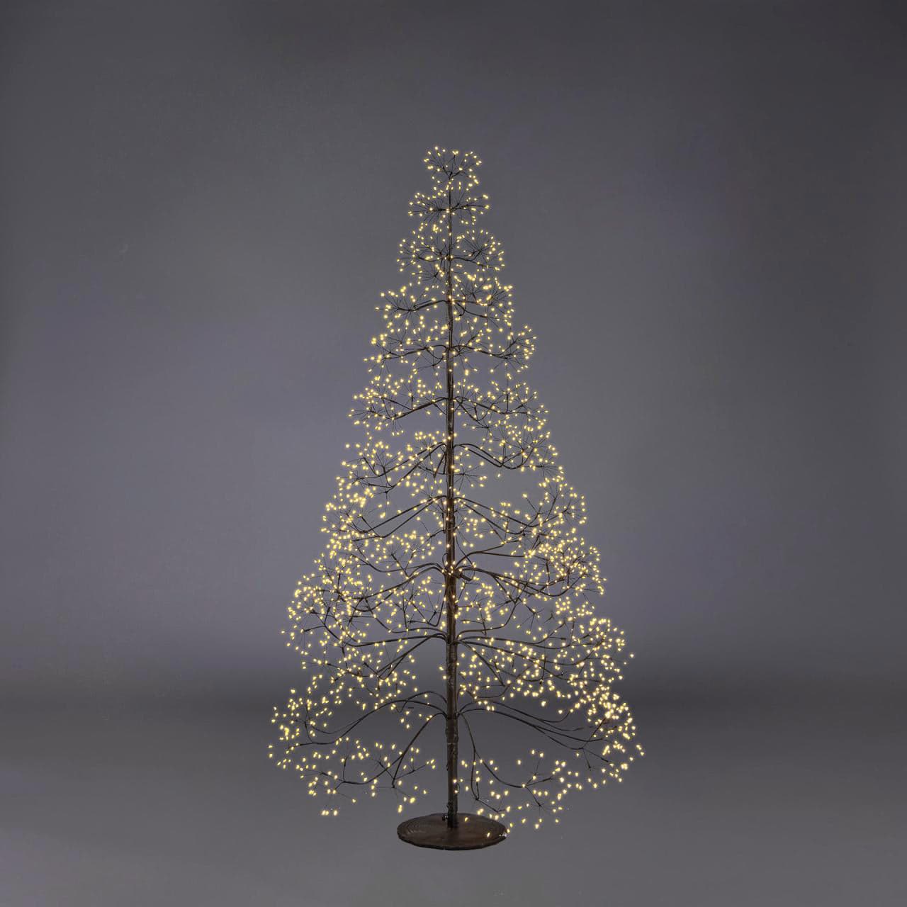 Albero di Natale Faggio con LED luminosi a luce calda decorazione natalizia - 21