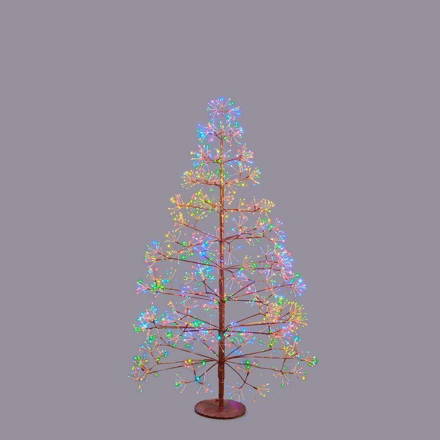 Albero di Natale Faggio con LED luminosi a luce calda decorazione natalizia - 24