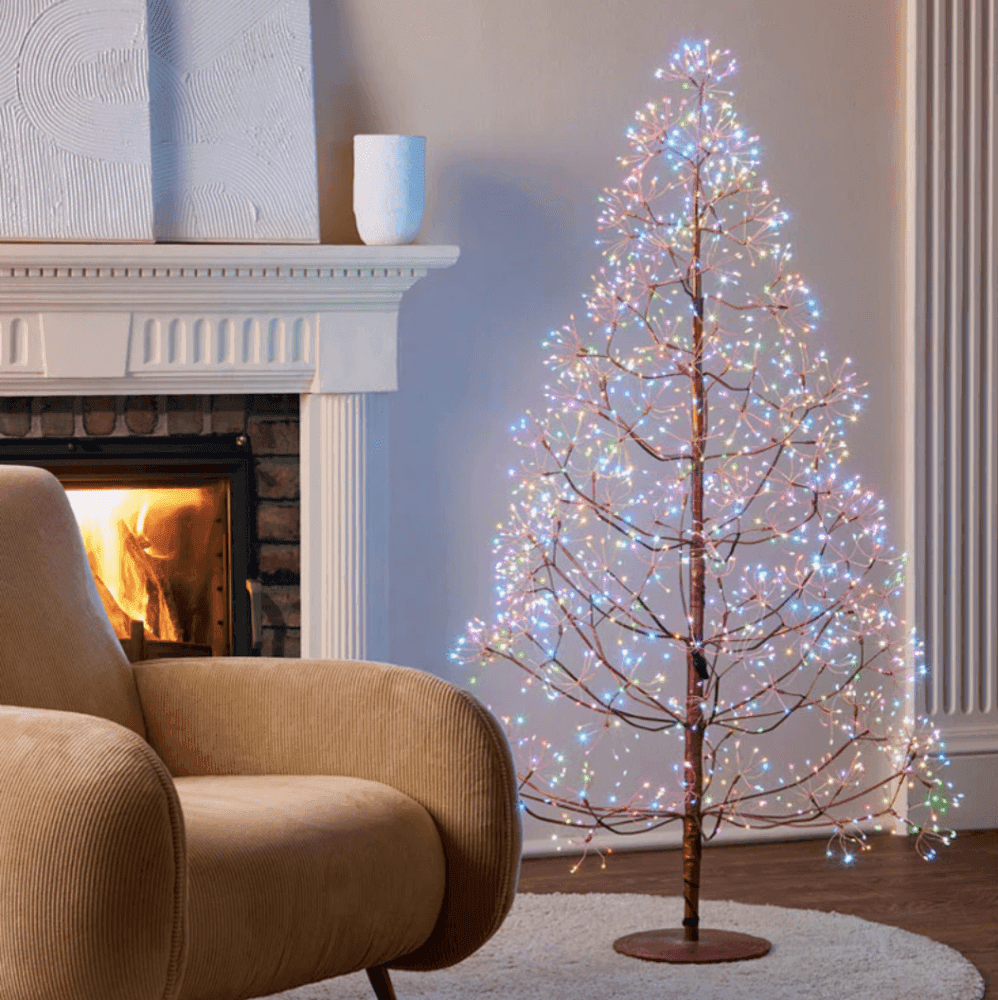 Albero di Natale Faggio con LED luminosi a luce calda decorazione natalizia - 3