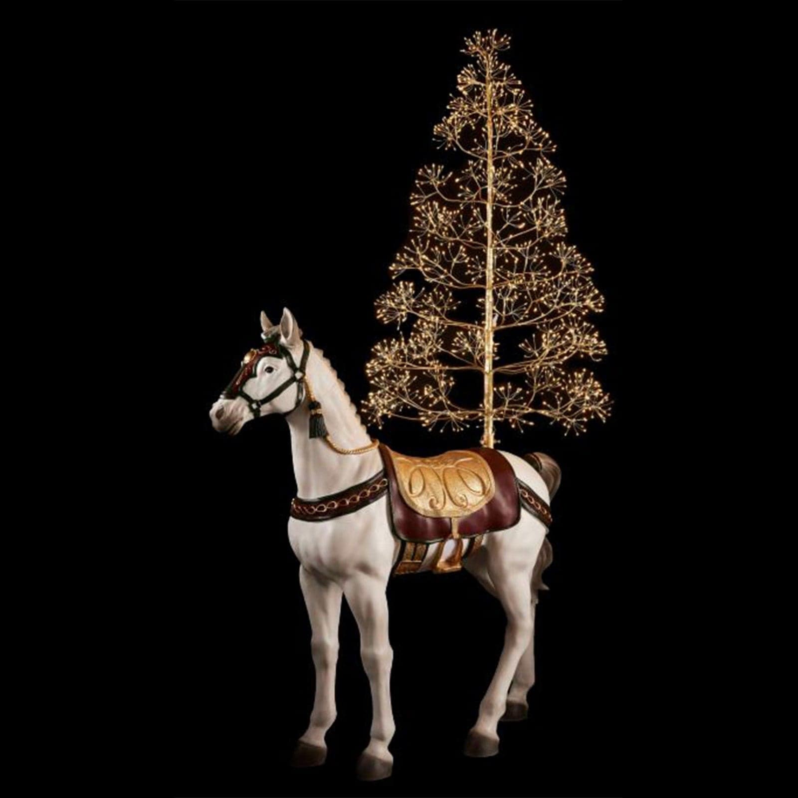 Albero di Natale Faggio con LED luminosi a luce calda decorazione natalizia - 5