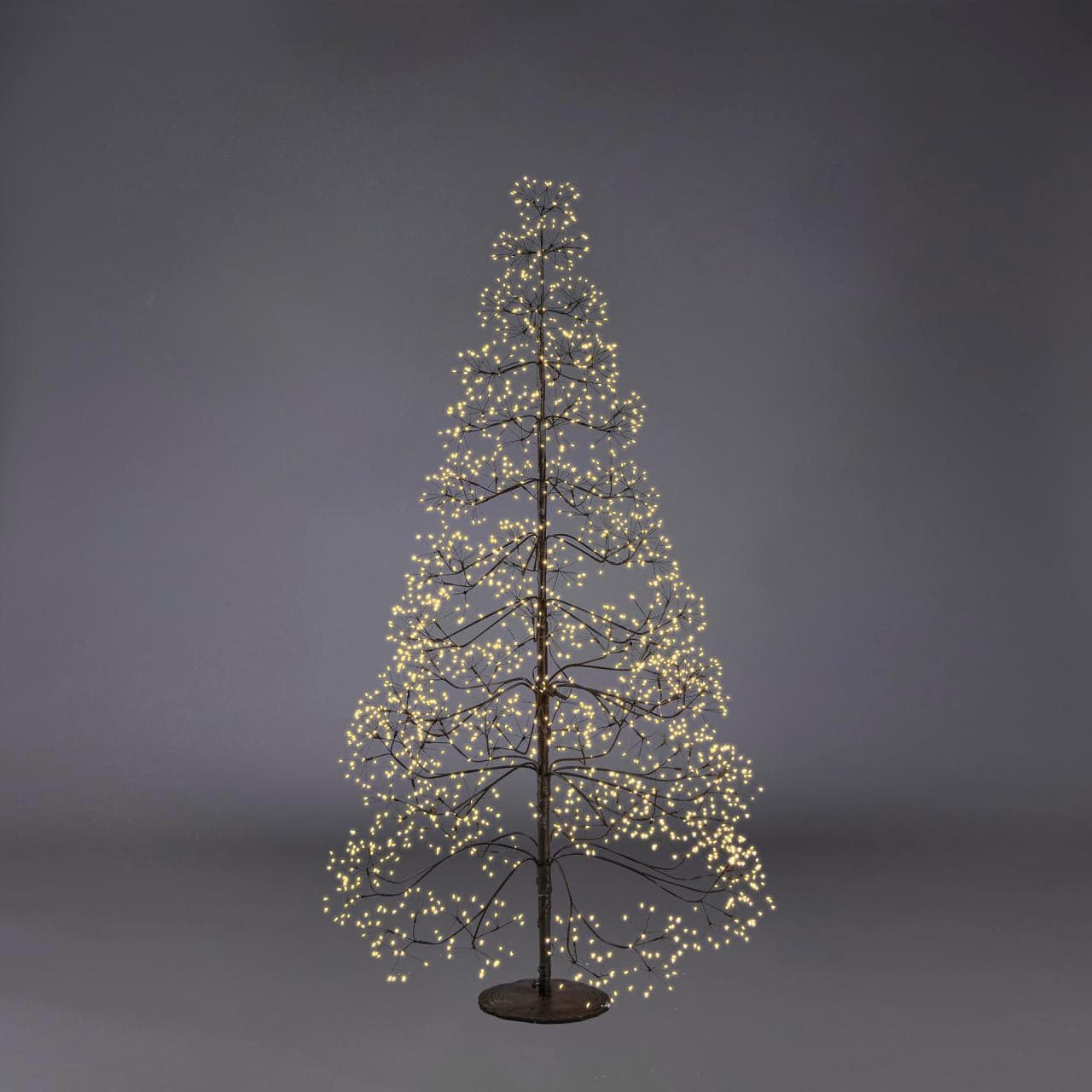 Albero di Natale Faggio con LED luminosi a luce calda decorazione natalizia - 7
