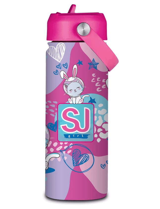 Seven - Borraccia Termica con Cannuccia SJ Gang 500ml - Temi assortiti - 3