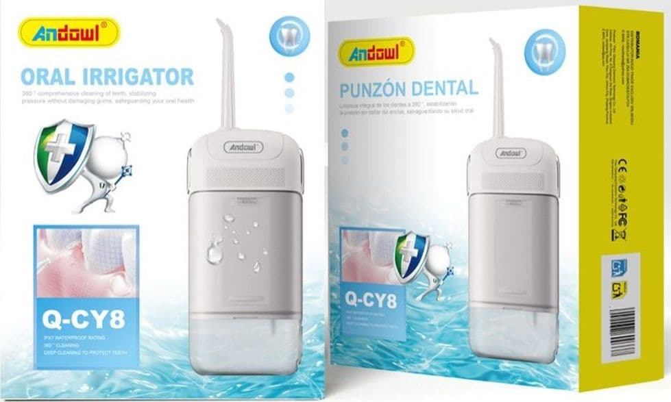 IDROPULSORE PUNZONE DENTALE ELETTRICO PORTATILE PULIZIA ORALE CON SERBATOIO D'ACQUA Q-CY8 - 2