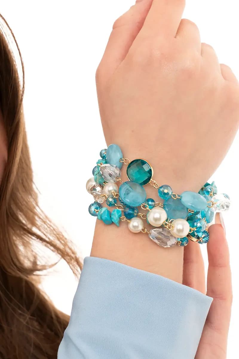 MYA ACCESSORIES | Bracciale multilinee vetro acrilico - 3