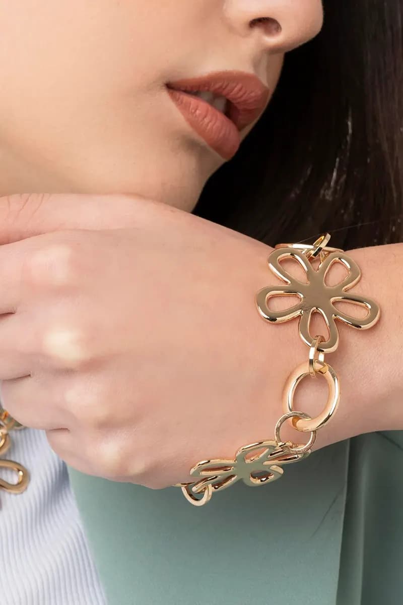 MYA ACCESSORIES | Bracciale a fiori in metallo - 4