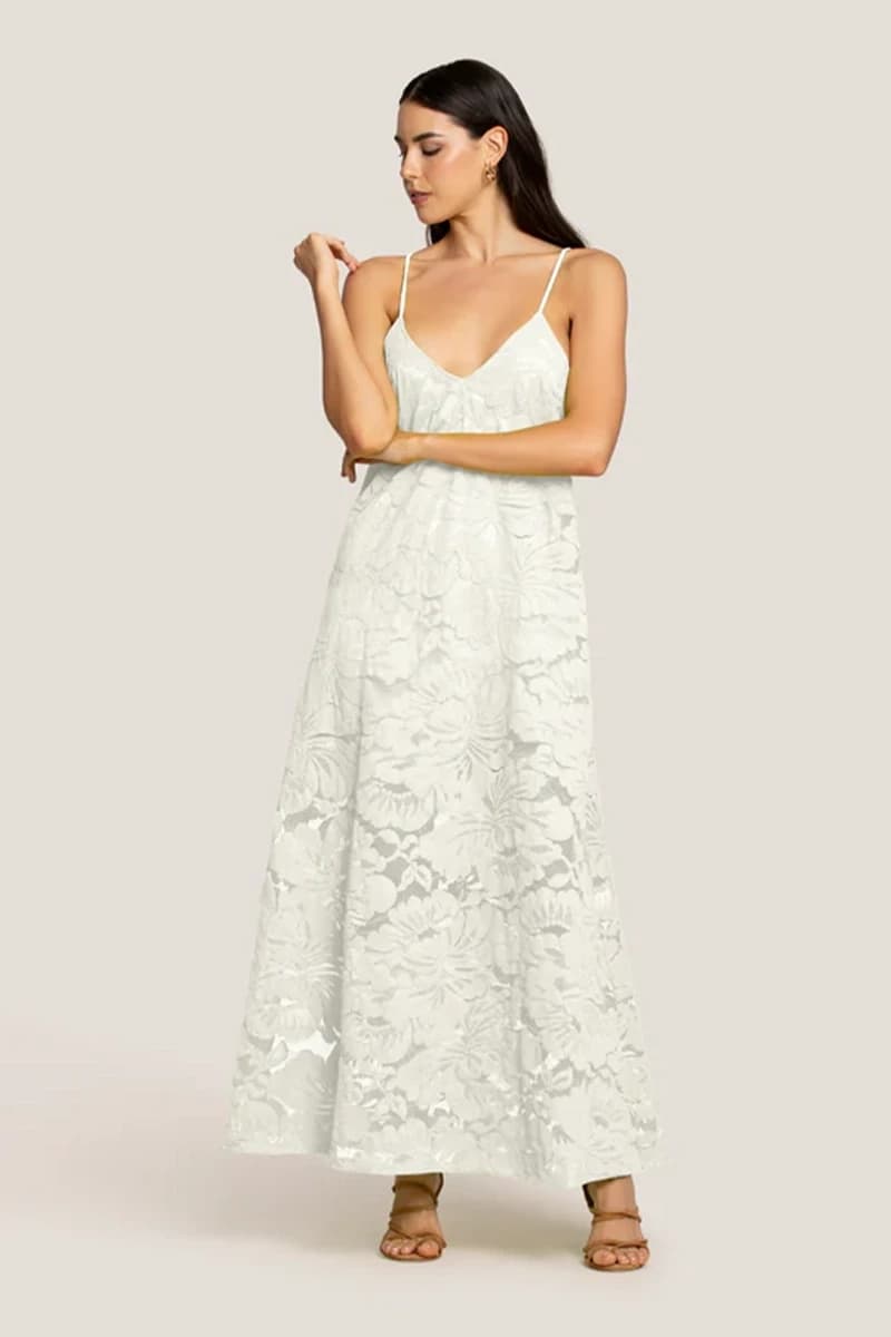 4GIVENESS | Abito lungo incrocio schiena Blossom Lace - 3