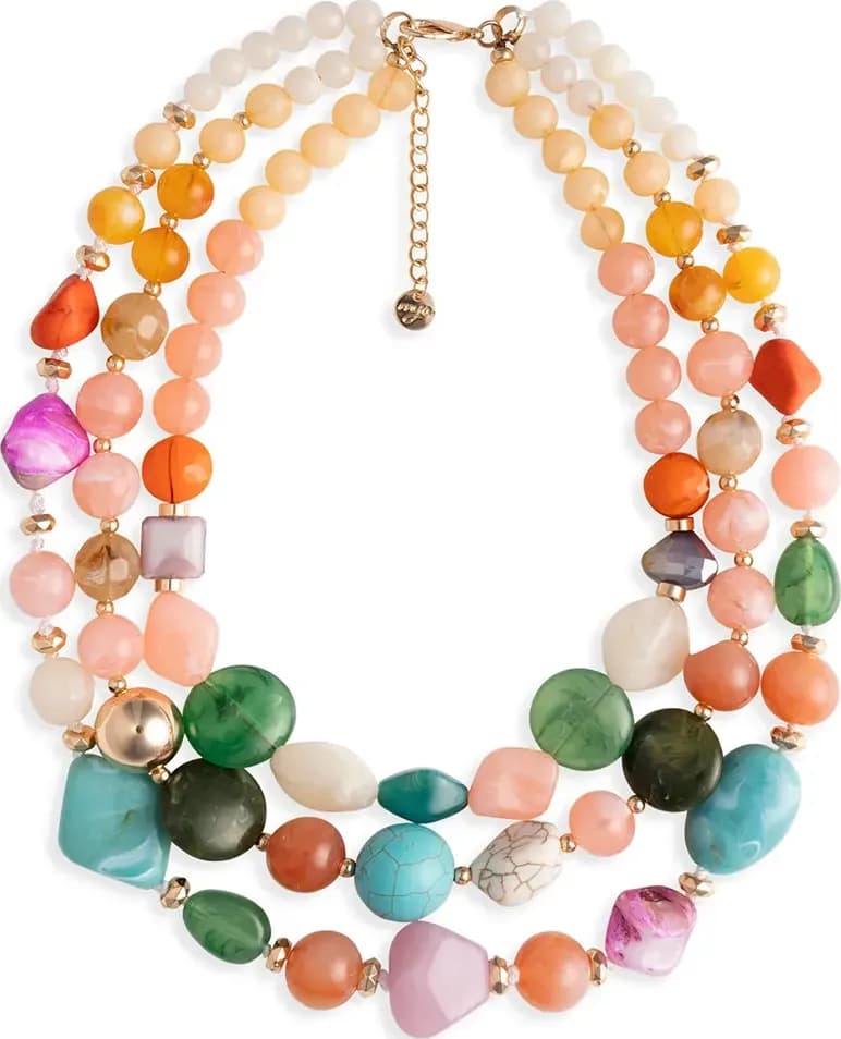 MYA ACCESSORIES | Collana a tre fili con mix di pietre dure - 2