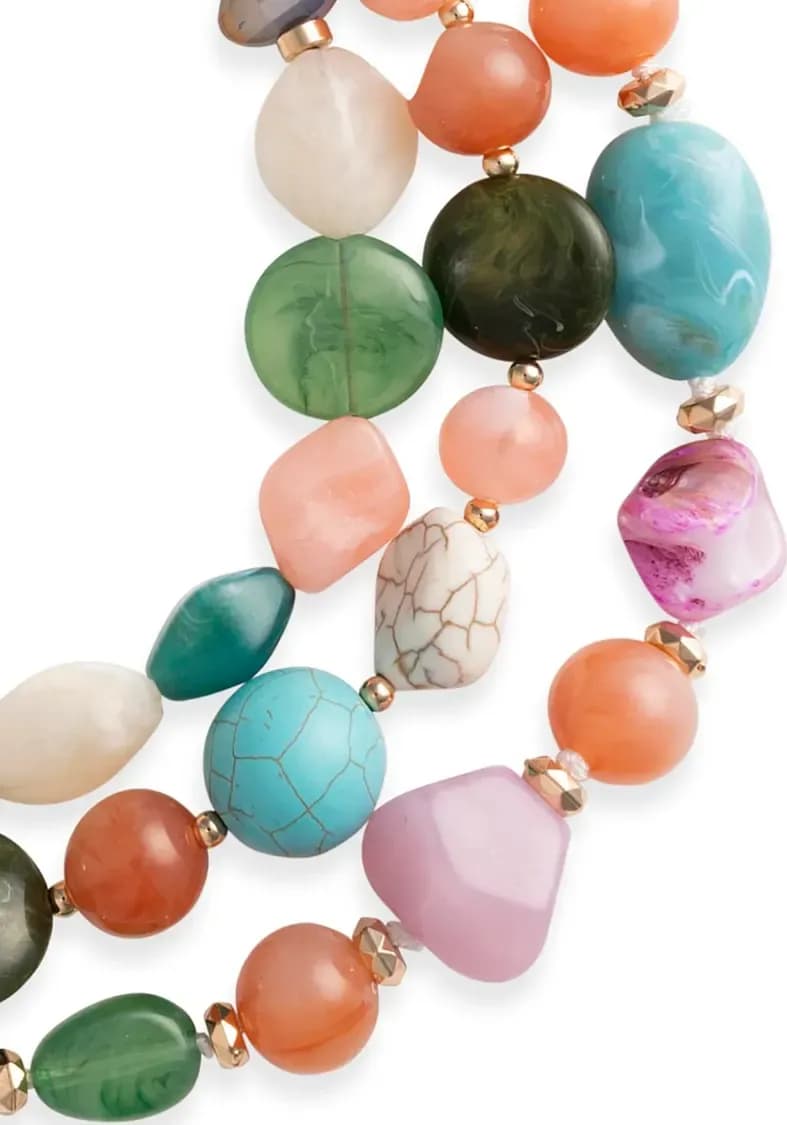 MYA ACCESSORIES | Collana a tre fili con mix di pietre dure - 3