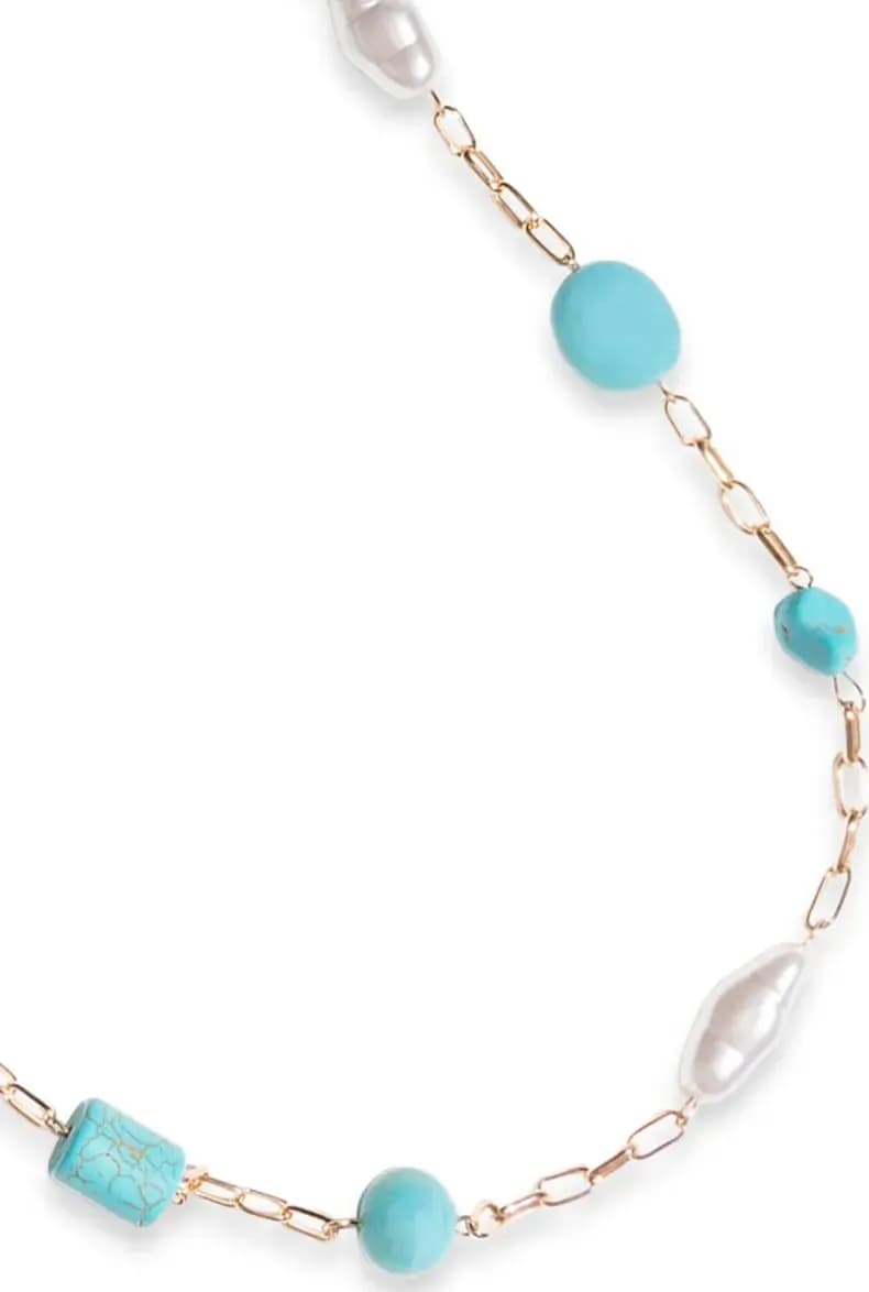 MYA ACCESSORIES | Collana lunga a catena con pietre dure - 3