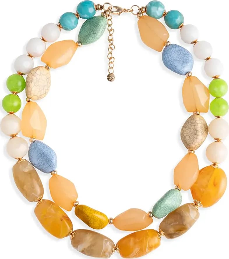 MYA ACCESSORIES | Collana a due linee con pietre - 2