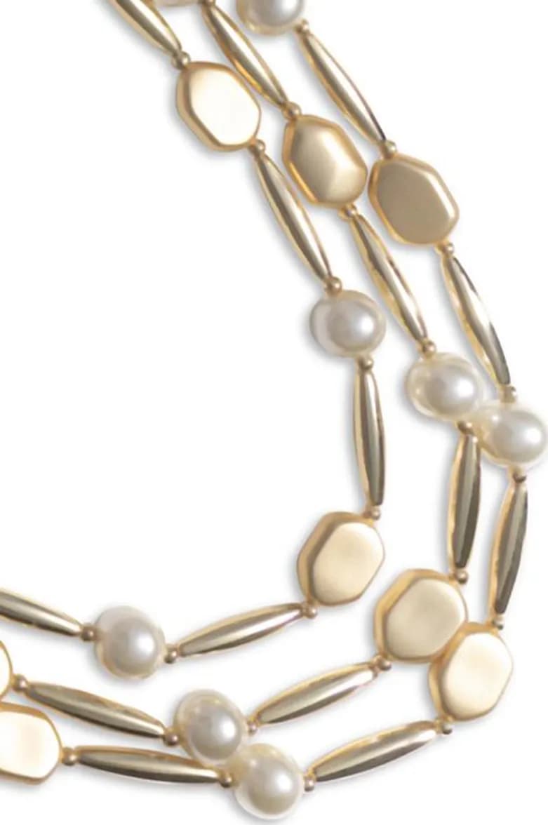 MYA ACCESSORIES | Collana acrilico oro con inserti - 2