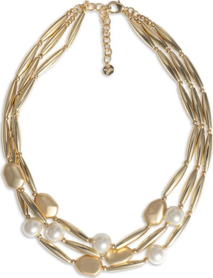 MYA ACCESSORIES | Collana acrilico oro con inserti