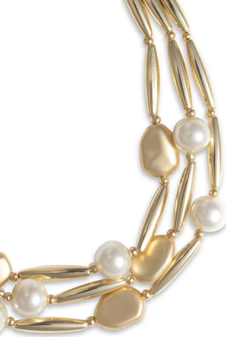 MYA ACCESSORIES | Collana acrilico oro con inserti - 2