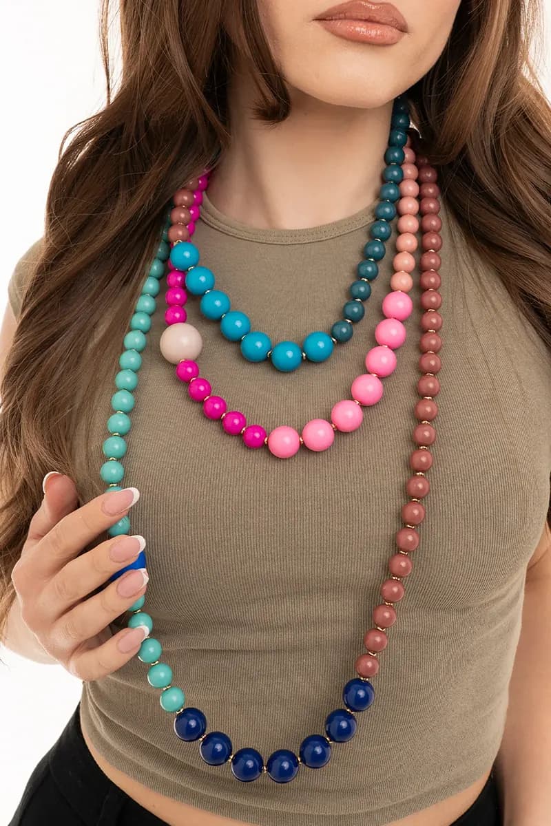 MYA ACCESSORIES | Collana sfere acrilico - 4
