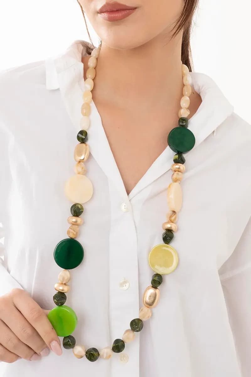 MYA ACCESSORIES | Collana resina cerchi - 4