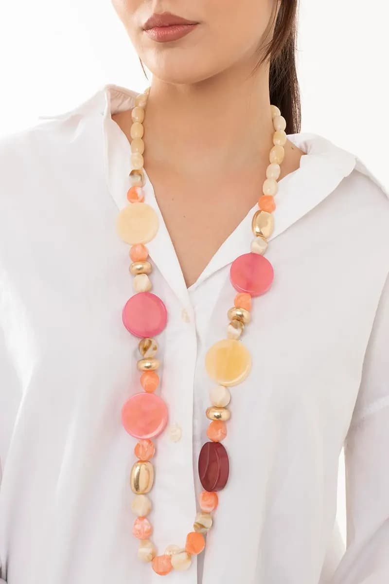 MYA ACCESSORIES | Collana resina cerchi - 4