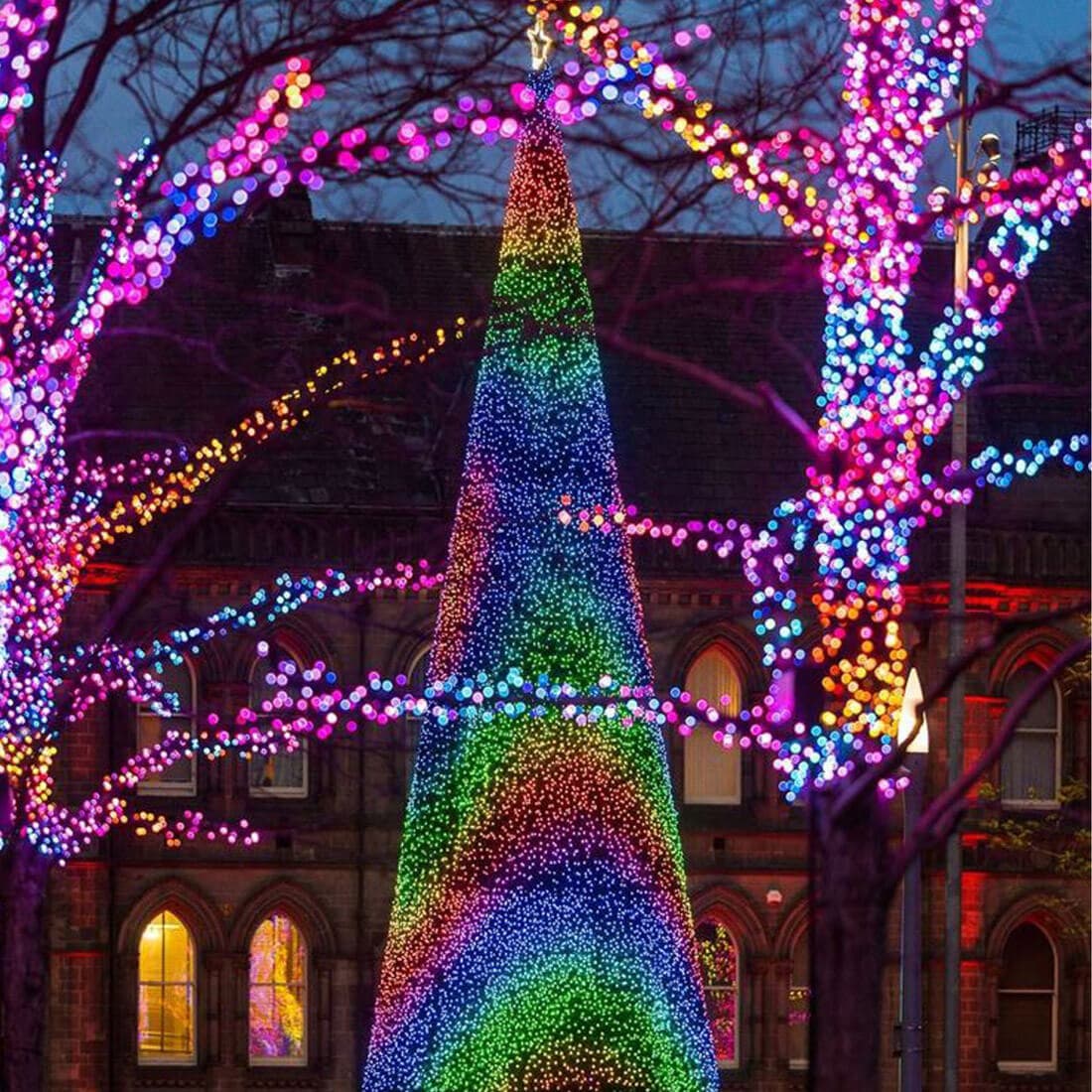Albero a cono luminoso Twinkly Light Tree a led RGB decorazione natalizia - 13