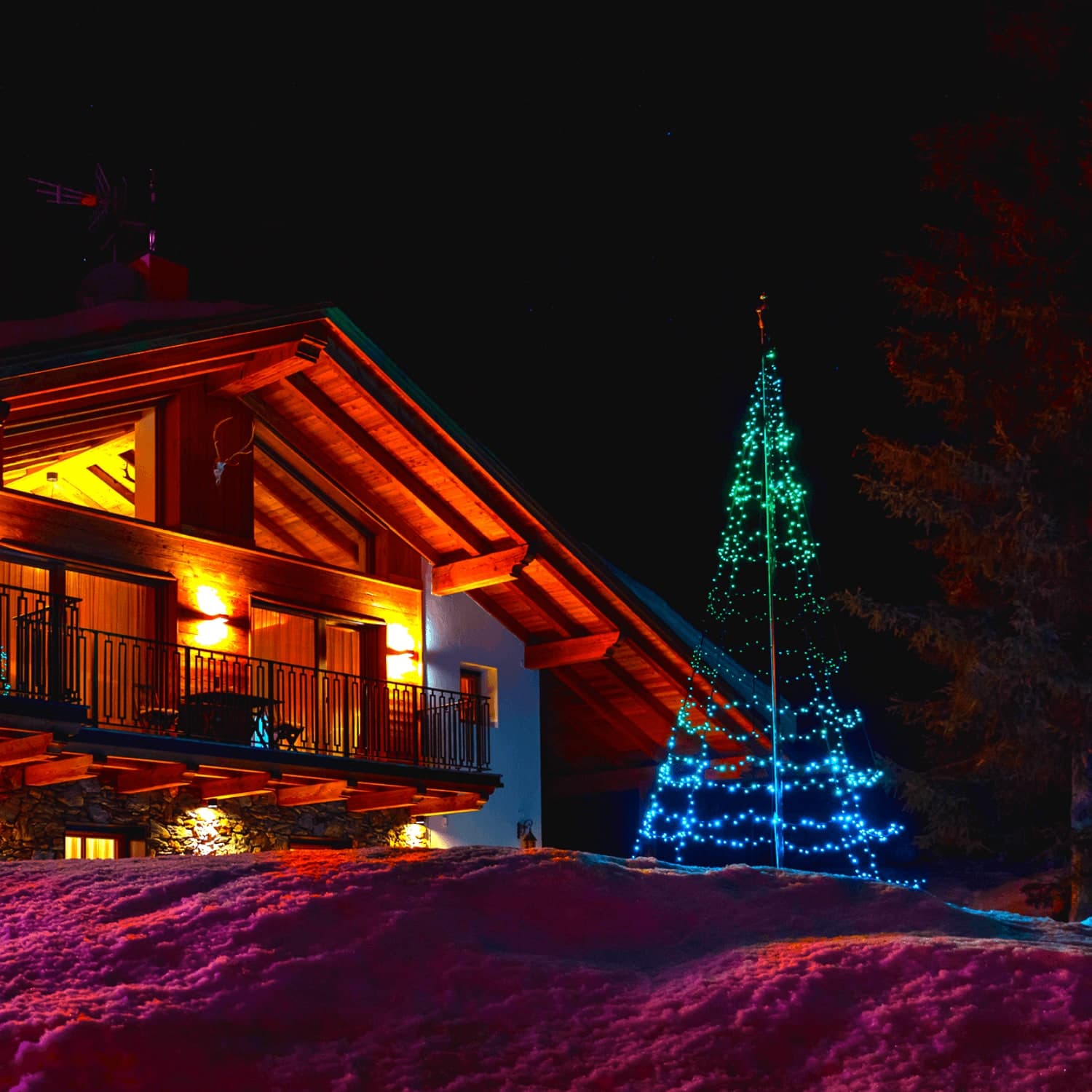 Albero a cono luminoso Twinkly Light Tree a led RGB decorazione natalizia - 9