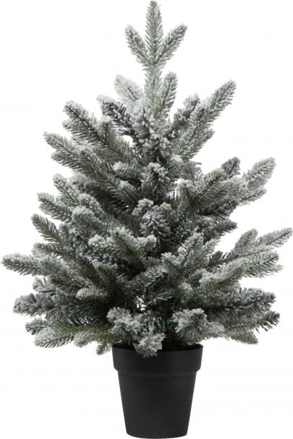 Albero di natale pinetto innevato in PE Real Touch + Flock h 60 cm