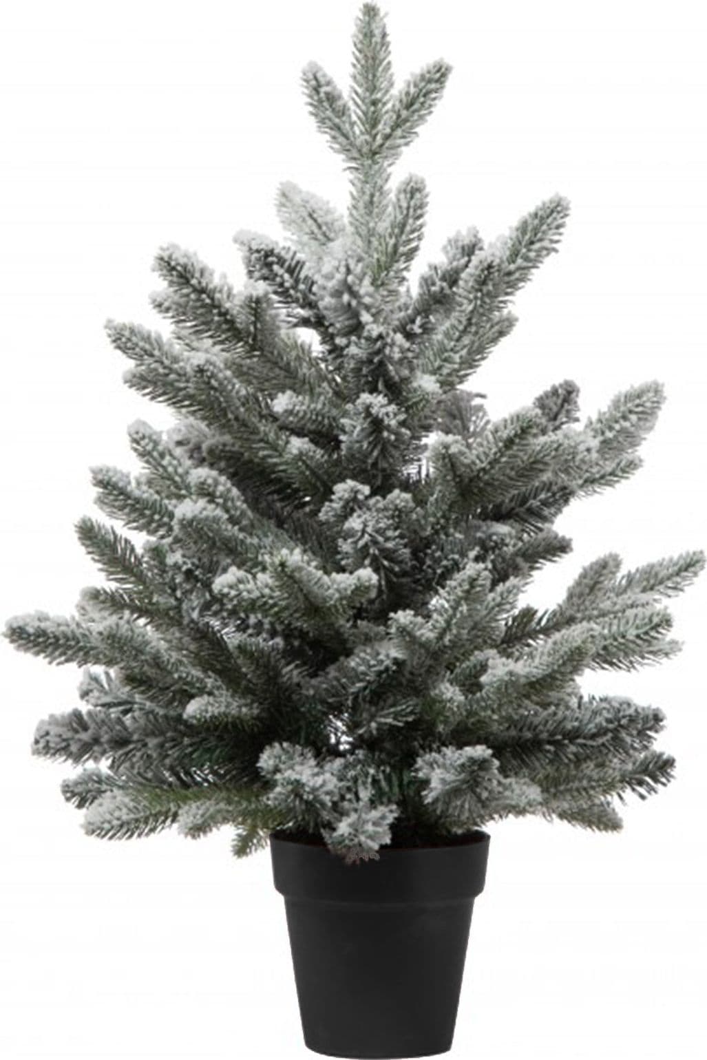 Albero di natale pinetto innevato in PE Real Touch + Flock h 60 cm - 3