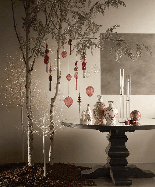 Albero luminoso "Faggio" tronco lungo rami a microled luce calda da interno ed esterno - 2