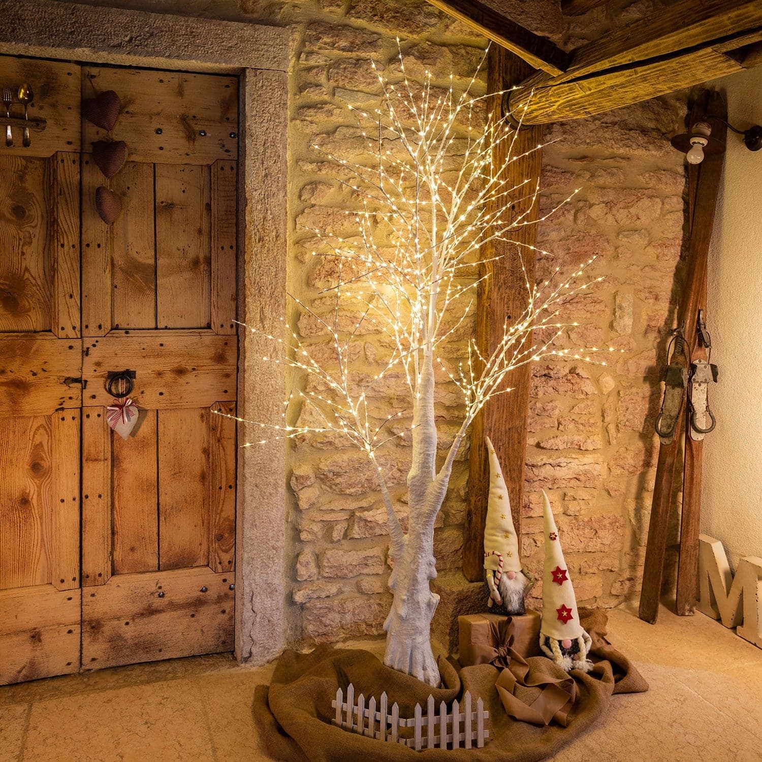 Albero di Natale luminoso con 900 MicroLed decorazione da interno ed esterno h 210 cm - 18