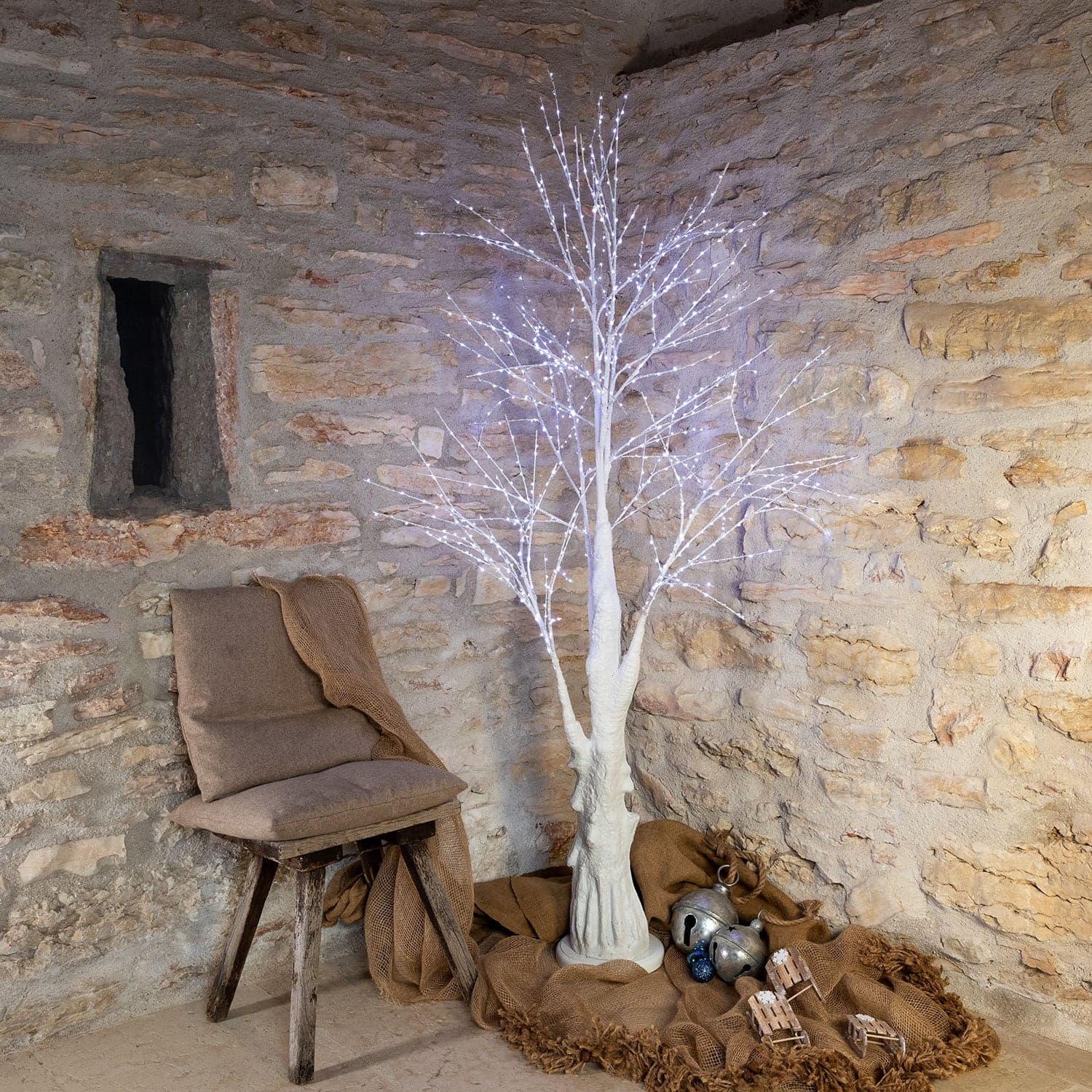 Albero di Natale luminoso con 900 MicroLed decorazione da interno ed esterno h 210 cm - 19