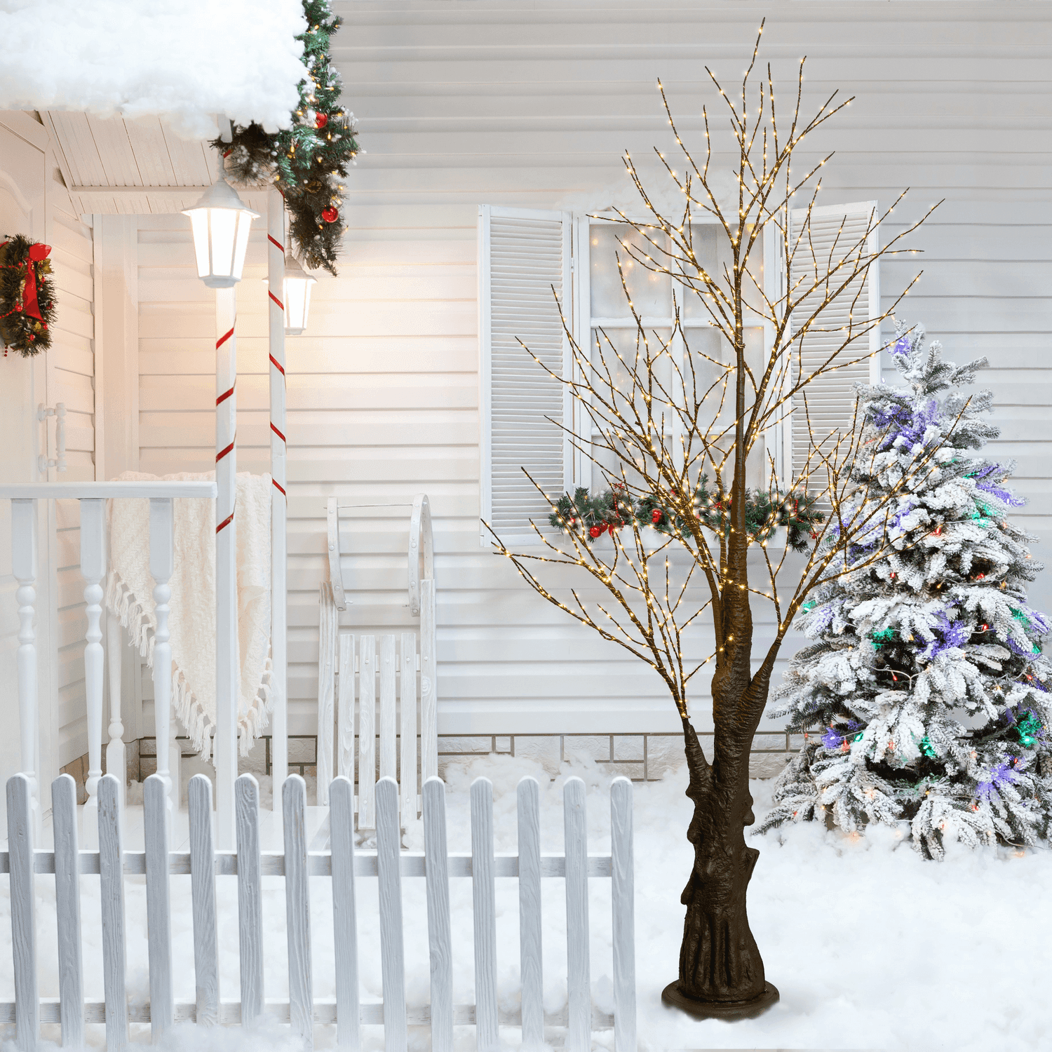 Albero di Natale luminoso con 900 MicroLed decorazione da interno ed esterno h 210 cm - 15