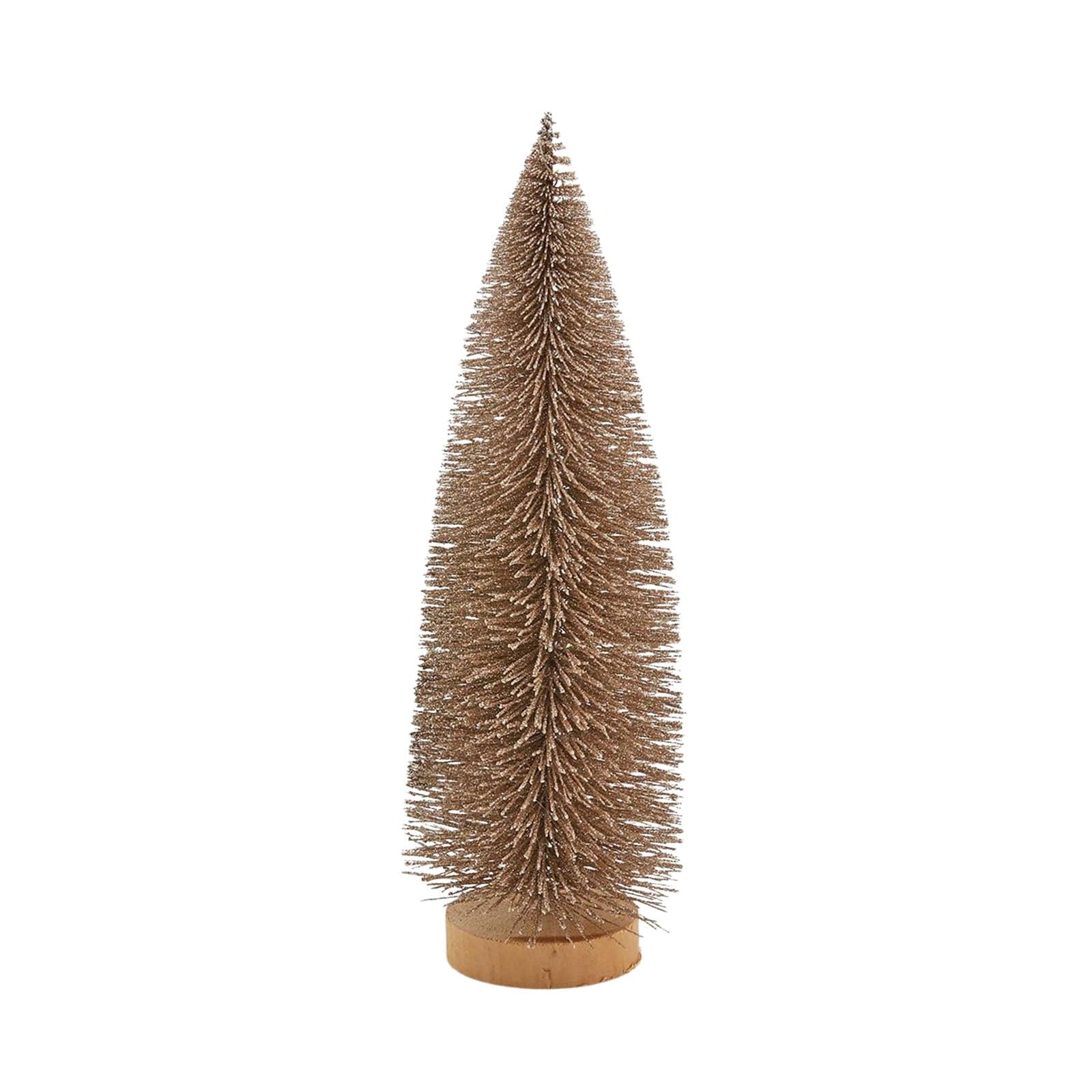 Albero Cono alberello Oro natalizio pino di Natale in Metallo h 30 cm - 2