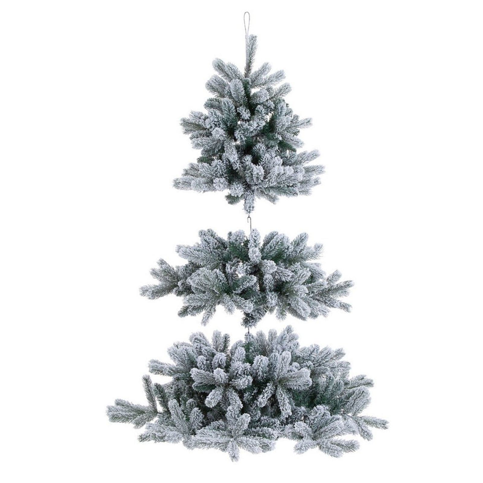 Albero di Natale pendente innevato, pino da soffitto "Fiemme" in PE Effetto Real Touch - 4