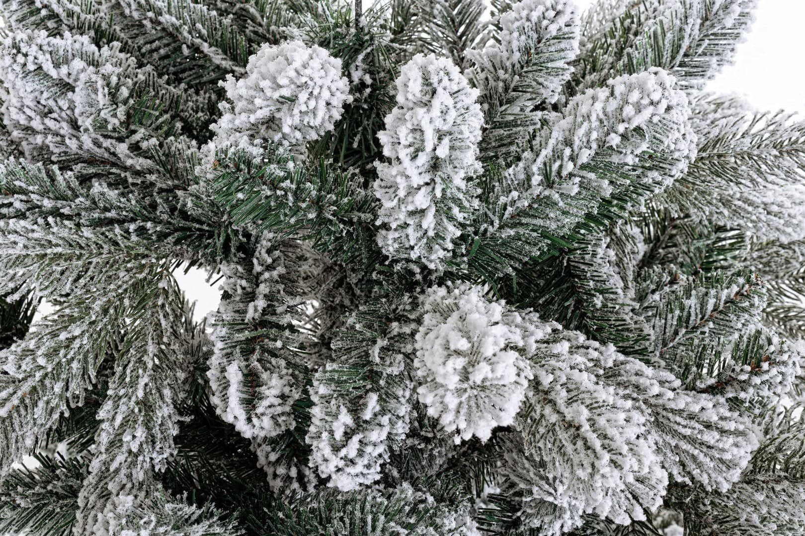 Albero di Natale pendente innevato, pino da soffitto "Fiemme" in PE Effetto Real Touch - 3