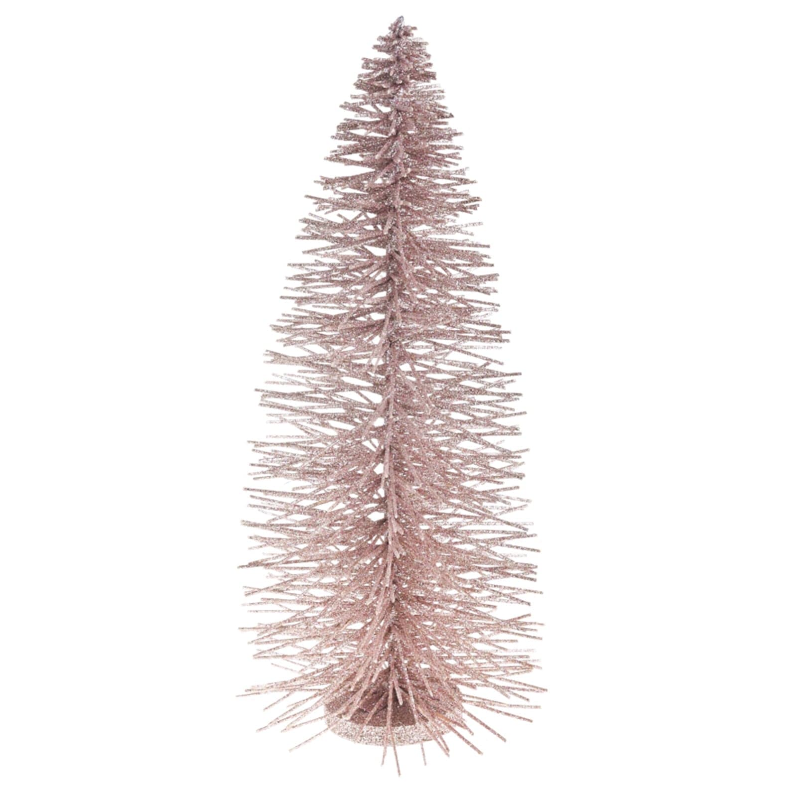 Albero Cono con Glitter Rosa alberello natalizio da tavolo per interno ed esterno - 3