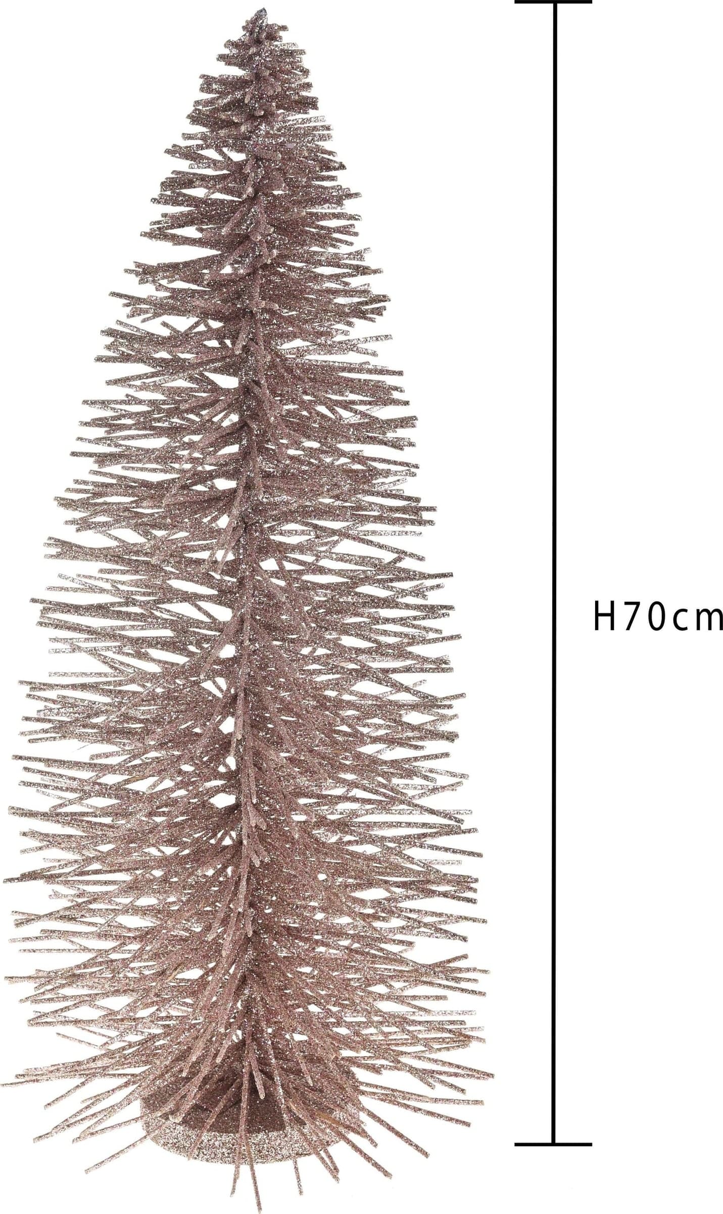 Albero Cono con Glitter Rosa alberello natalizio da tavolo per interno ed esterno - 2