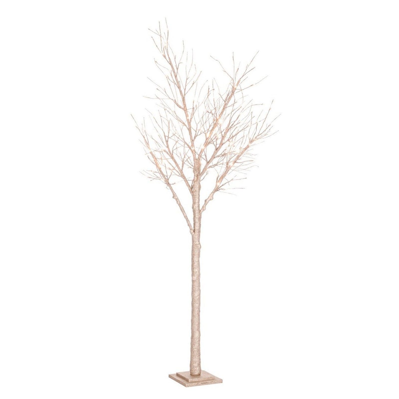 Albero luminoso "Timber Cha" Champagne, Ramo con led a Luce Calda decorazione da Interno h 210 cm - 5