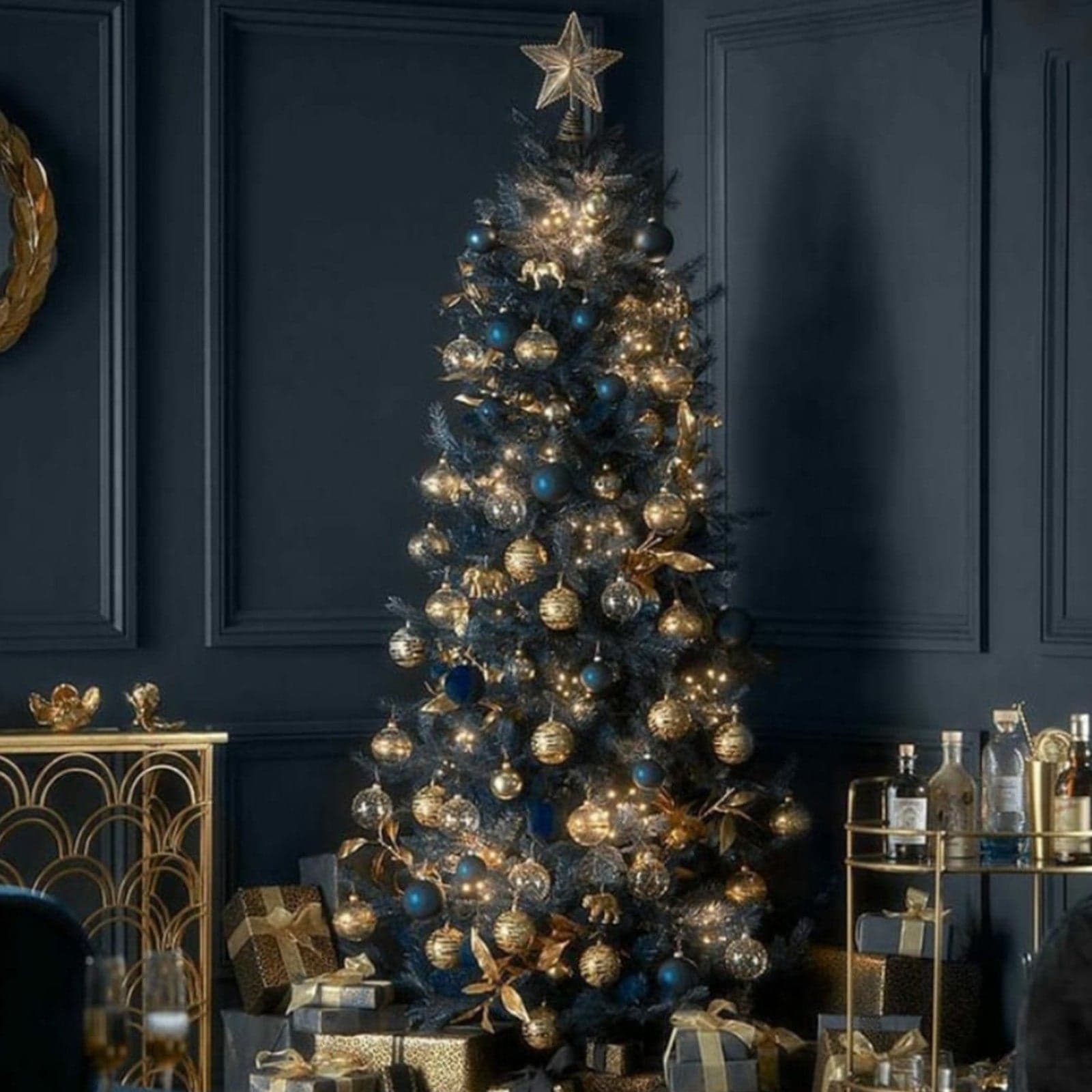 Albero di natale Blu "Diamond" in PE Effetto Real Touch di Altissima qualità - 3