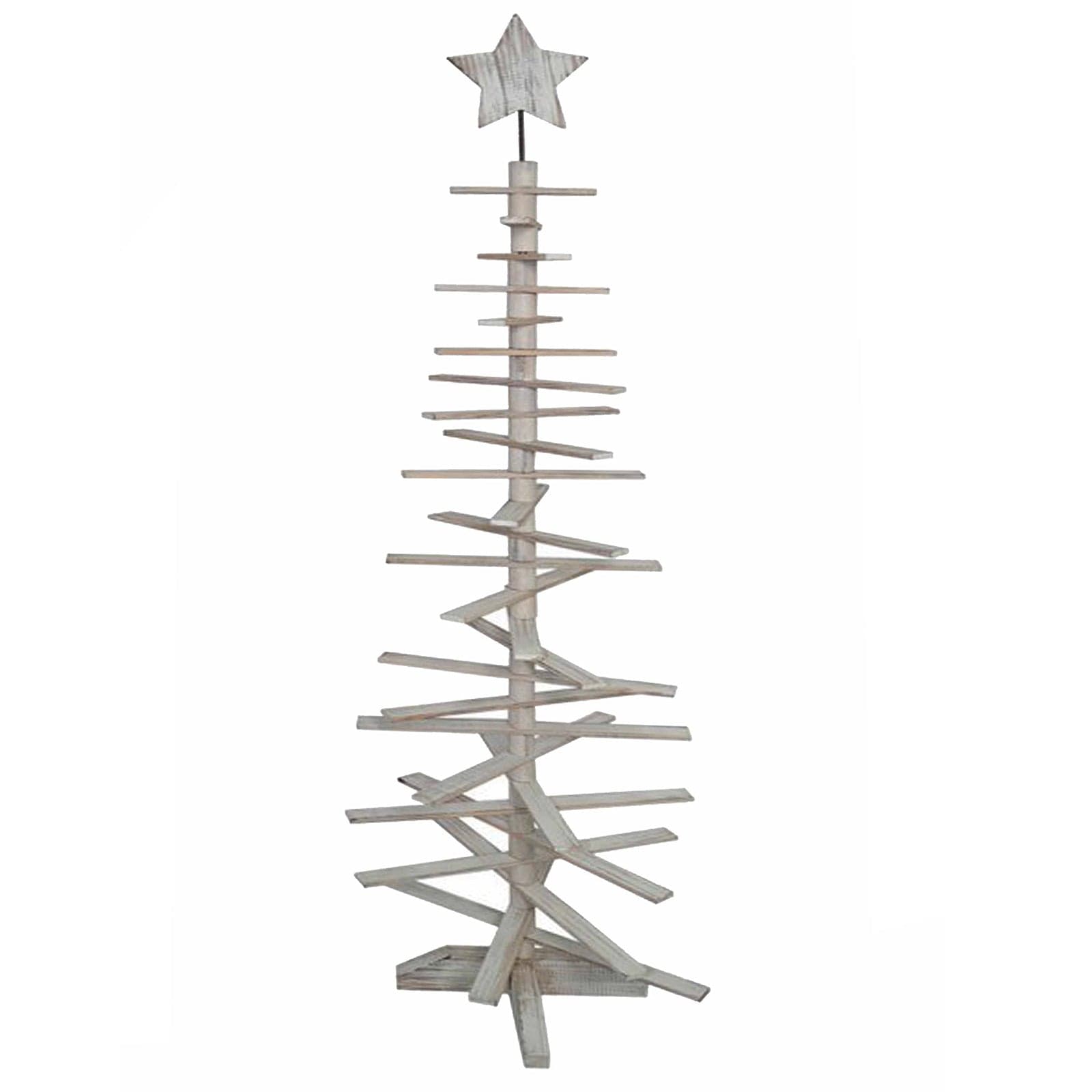 Albero da natale naturale in legno  h 170 cm per interno decorazione natalizia - 2