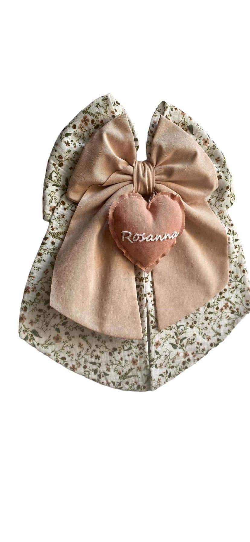 Fiocco nascita in cotone personalizzabile fatto a mano 35 x h 40 cm "Made in Italy" - 105