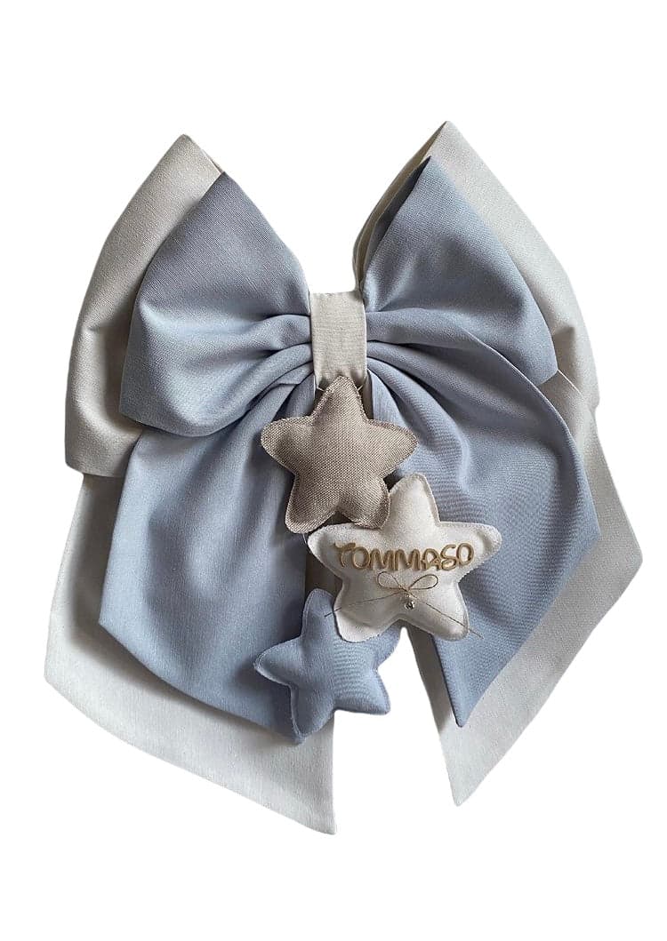 Fiocco nascita in cotone personalizzabile fatto a mano 35 x h 40 cm "Made in Italy" - 56
