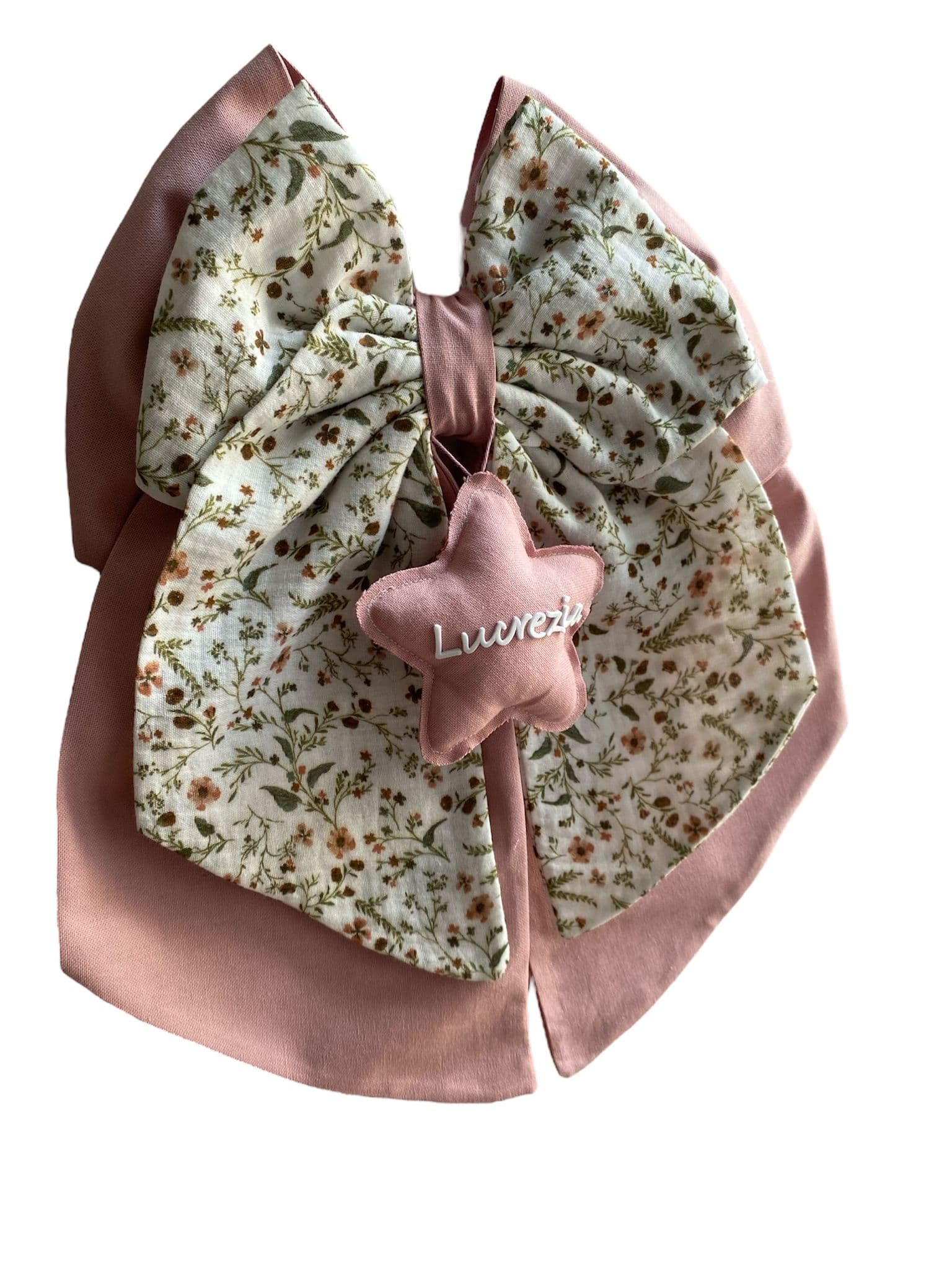 Fiocco nascita in cotone personalizzabile fatto a mano 35 x h 40 cm "Made in Italy" - 118