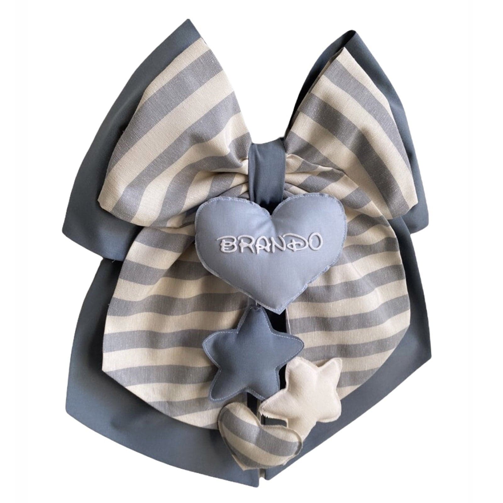 Fiocco nascita in cotone personalizzabile fatto a mano 35 x h 40 cm "Made in Italy" - 74