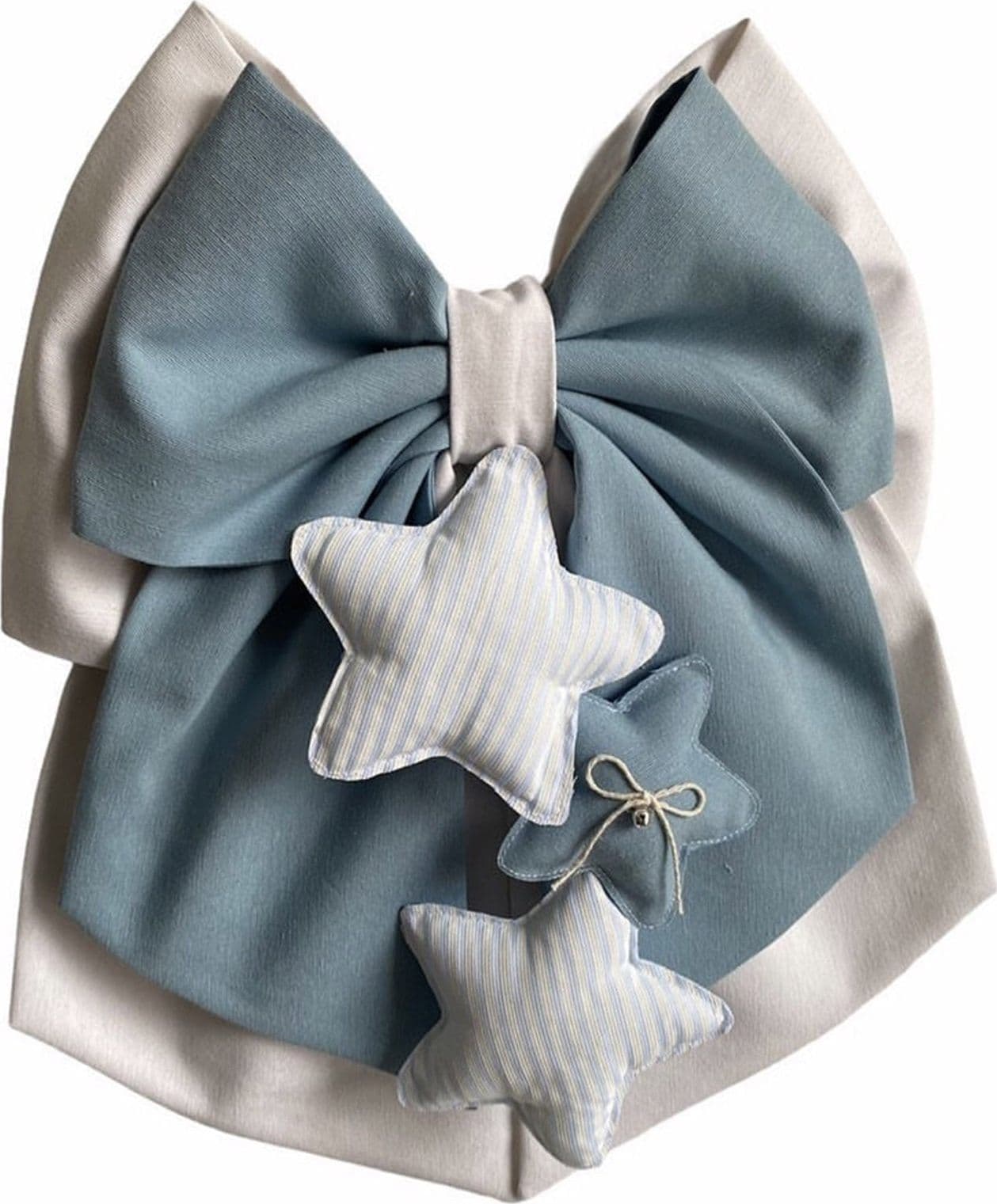 Fiocco nascita in cotone personalizzabile fatto a mano 35 x h 40 cm "Made in Italy" - 81