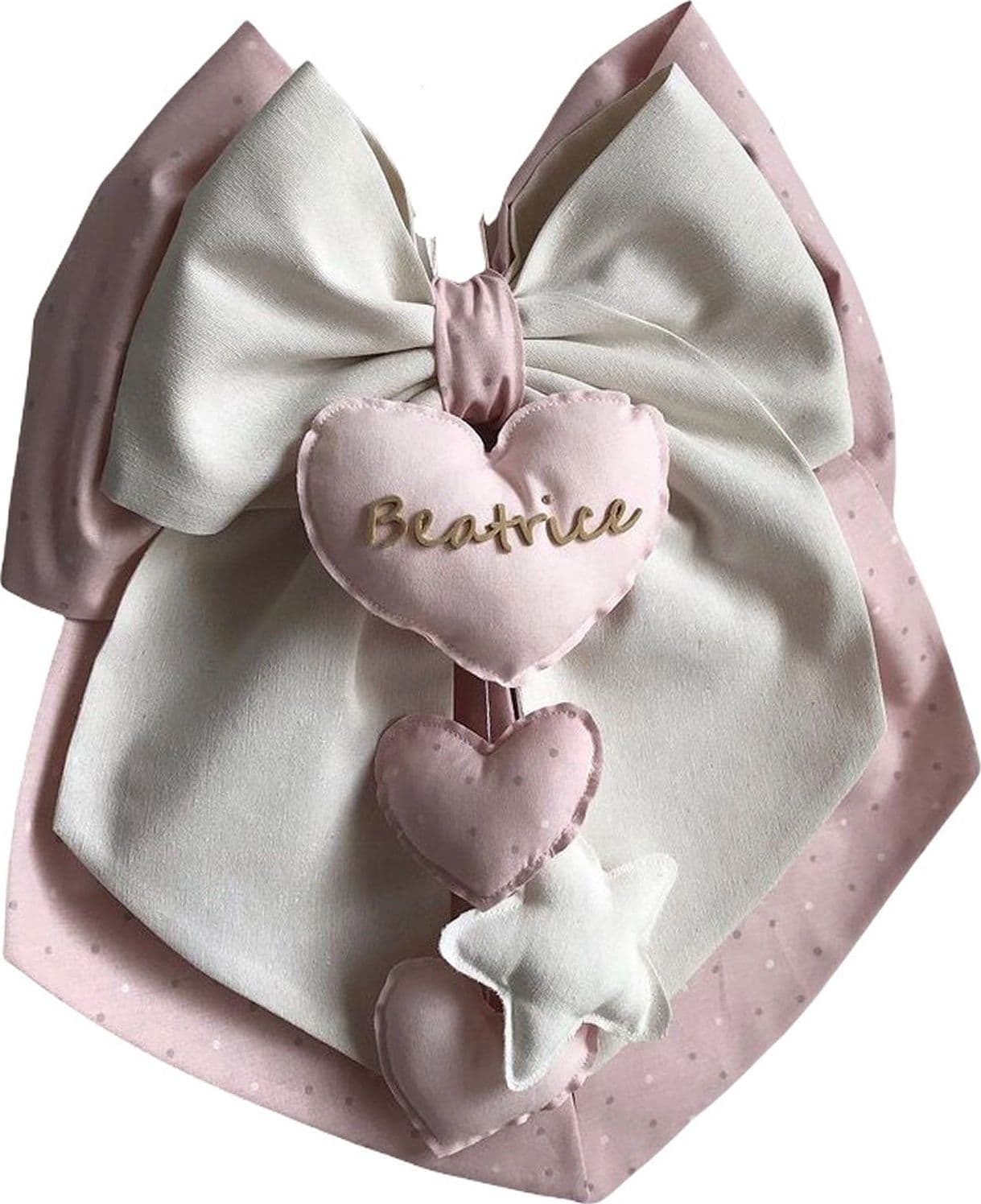 Fiocco nascita in cotone personalizzabile fatto a mano 35 x h 40 cm "Made in Italy" - 92