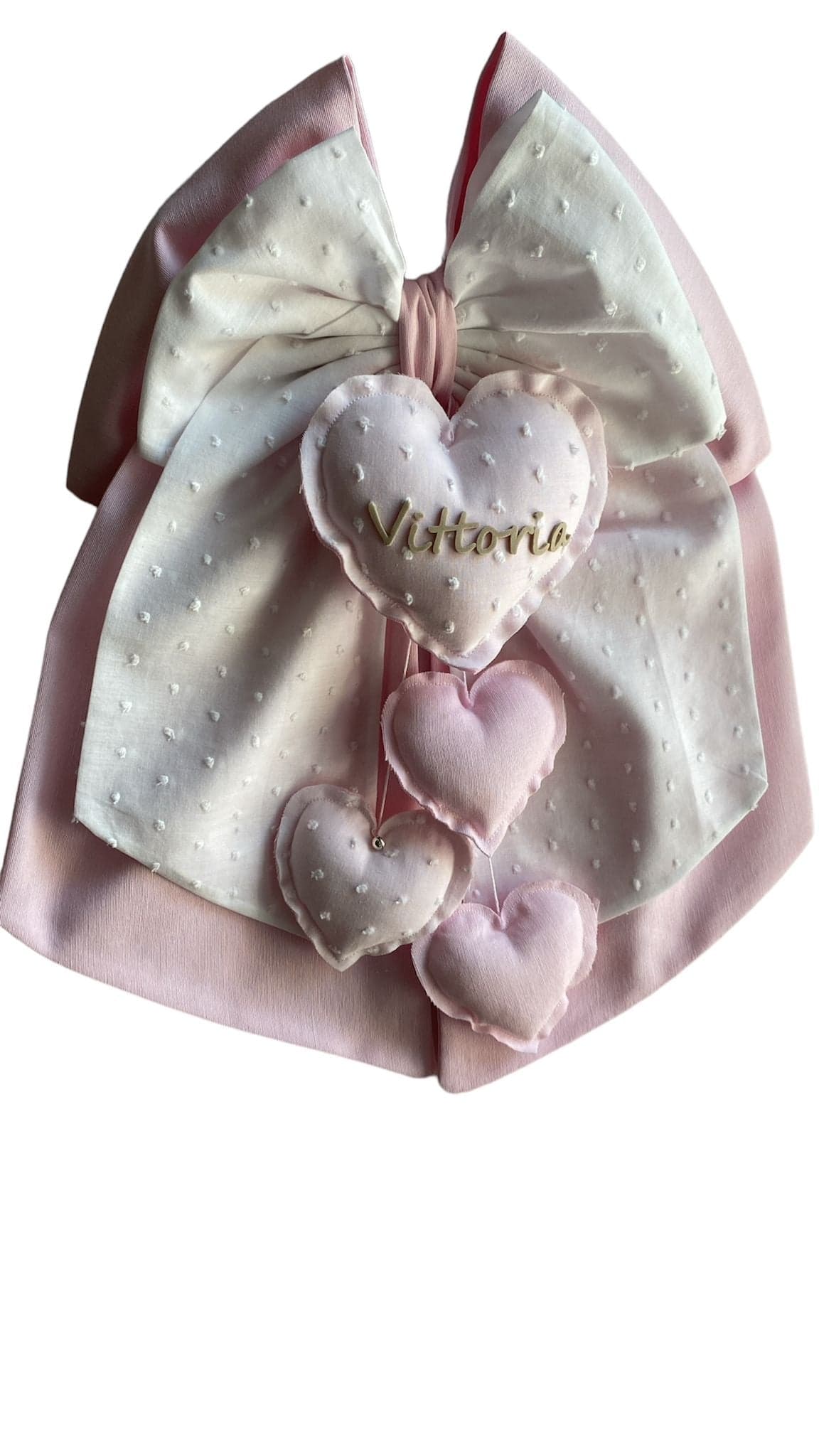 Fiocco nascita in cotone personalizzabile fatto a mano 35 x h 40 cm "Made in Italy" - 104