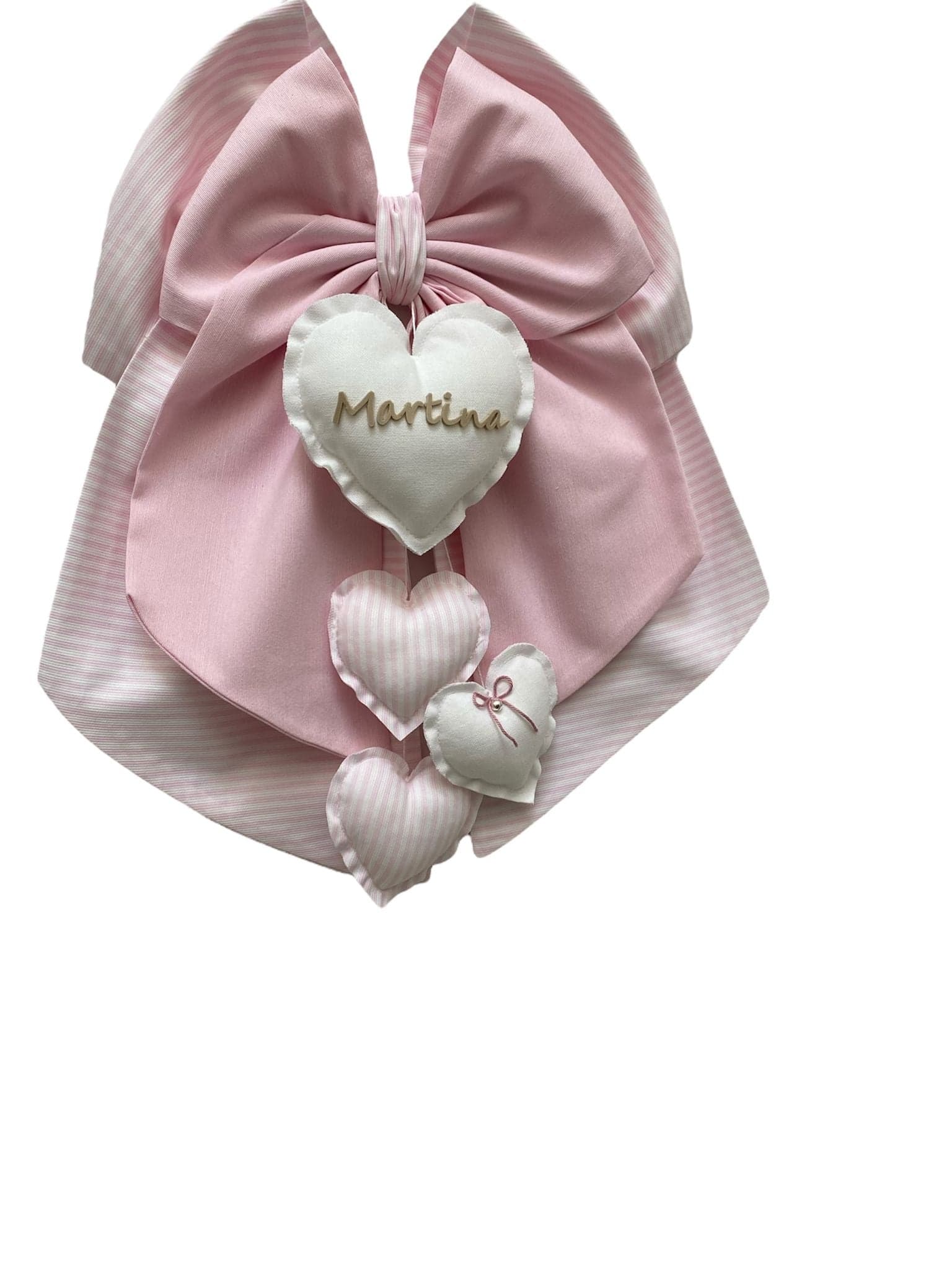 Fiocco nascita in cotone personalizzabile fatto a mano 35 x h 40 cm "Made in Italy" - 2